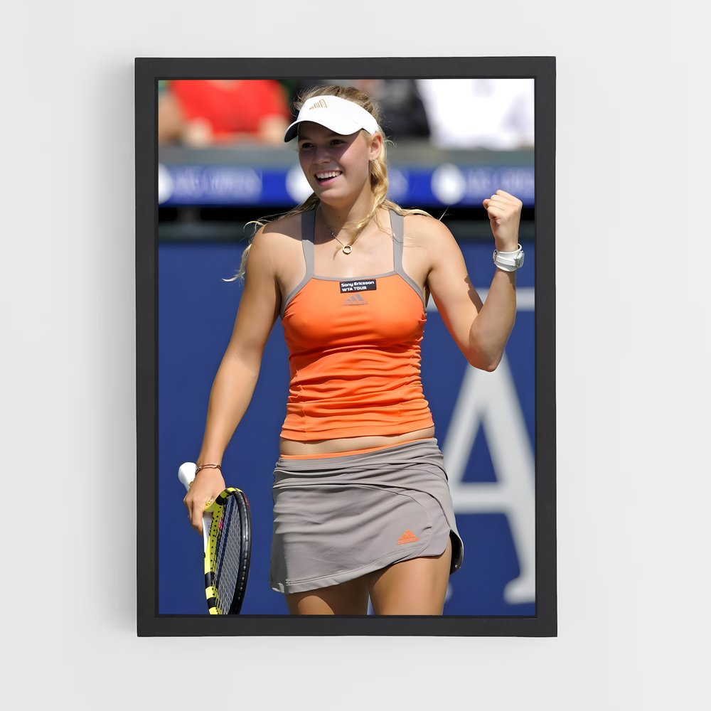 Poster Ace en Orange – affiche Tennis (vue 2)